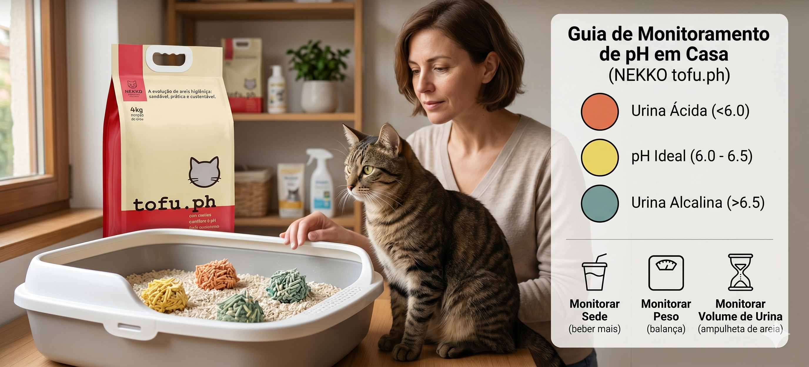 Capa do artigo NEKKO: doenças renais em gatos e como monitorar o pH da urina