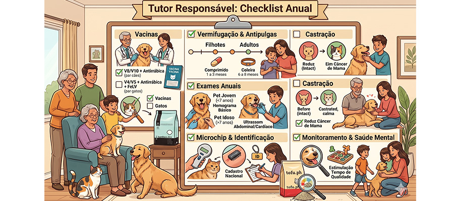 Capa do artigo NEKKO: checklist anual do tutor responsável de cães e gatos